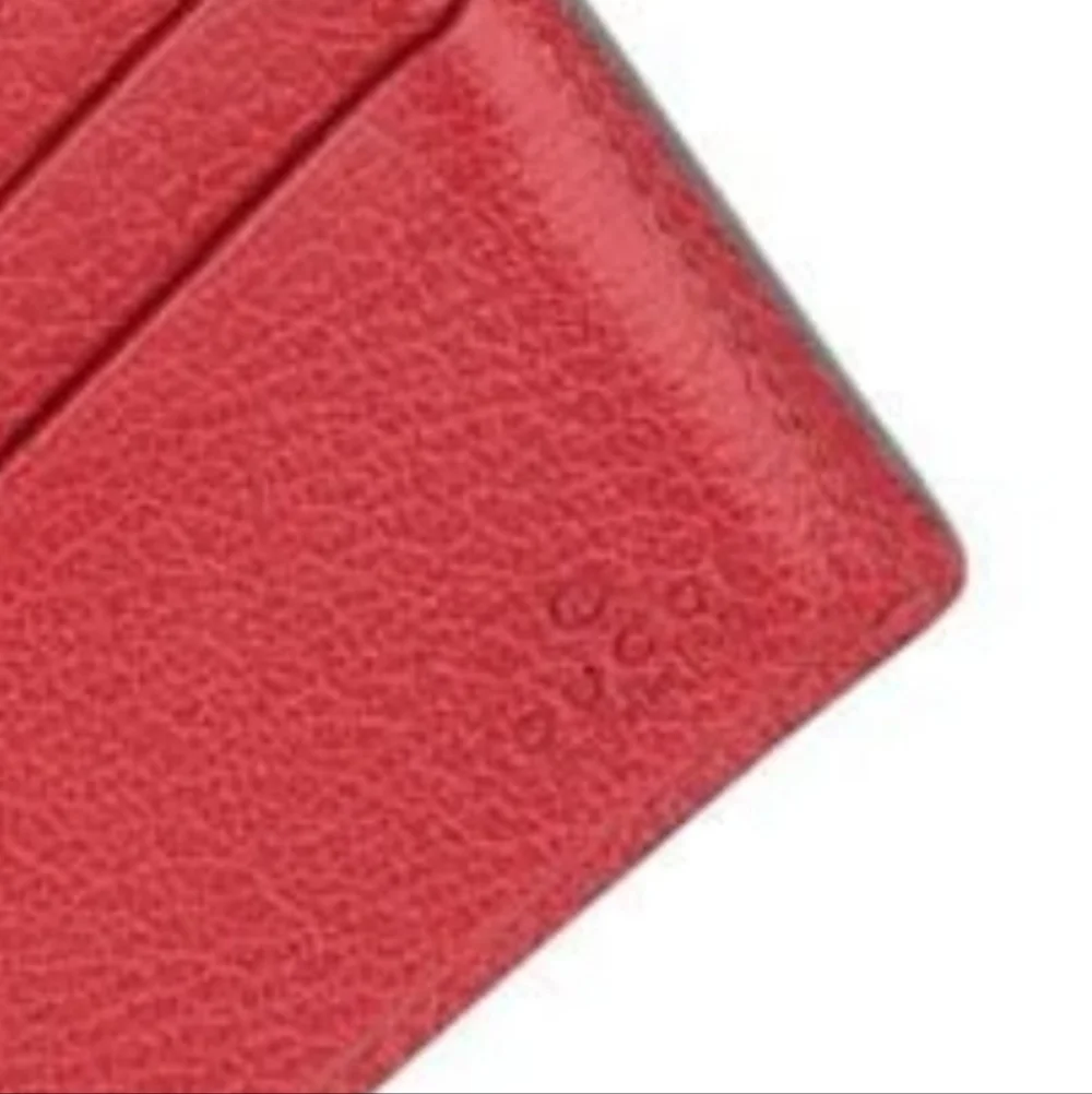Gucci Red and Green Leather Card Holder Bifold Wallet - Picture 9 of 9